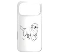 Carcasa para iPhone 17 Pro MAX Golden Retriever Dog Minimalista Dibujado A Mano Sketch Art