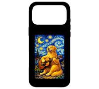 Carcasa para iPhone 17 Pro MAX Golden Retriever Playing Guitar Whimsical Art Music Camping