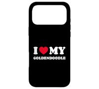 Carcasa para iPhone 17 Pro MAX Golden Retriever Poodle Mix I Love My Goldendoodle