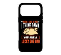 Carcasa para iPhone 17 Pro MAX Golden Retriever You Are A Lucky Dog Dad Funny Puppy Dogs