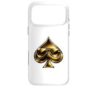 Carcasa para iPhone 17 Pro MAX Golden Spade Sunglasses Poker Casino Lucky Symbol