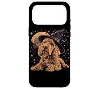 Carcasa para iPhone 17 Pro MAX Goldendoodle Disfraz de Bruja Divertido Perro Halloween