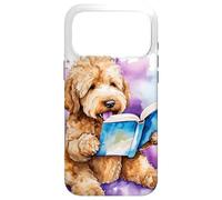 Carcasa para iPhone 17 Pro MAX Goldendoodle Leyendo Libro Perro Animal Diseño Estampada