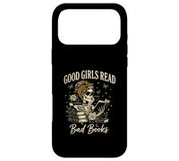 Carcasa para iPhone 17 Pro MAX Good Girls Read Bad Books Vintage Skeleton Reader