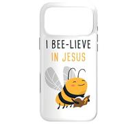 Carcasa para iPhone 17 Pro MAX Gospel Kids Christian Faith Cute Bee: I Bee-Lieve in Jesus