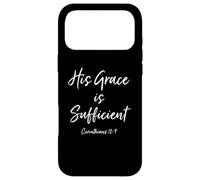 Carcasa para iPhone 17 Pro MAX Grace Sufficient Biblia Versículo Cita Escritura Dios Cristiano