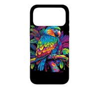 Carcasa para iPhone 17 Pro MAX Gráfico de aerógrafo Retro Colorido Loro pájaro Tropical