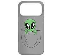 Carcasa para iPhone 17 Pro MAX Gráfico Divertido de Ciencia ficción Verde alienígena