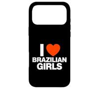 Carcasa para iPhone 17 Pro MAX Gráfico Divertido de corazón I Love Brazilian Girls
