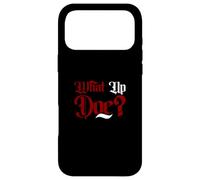 Carcasa para iPhone 17 Pro MAX Granate Rojo Borgoña Color What Up Doe? Burdeos Gráfico