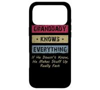 Carcasa para iPhone 17 Pro MAX Granddaddy Knows Everything Humor Saying Retro Grandpa
