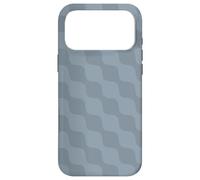 Carcasa para iPhone 17 Pro MAX Gray Cadet Blue Repeating Wavy Lines Geometric Pattern