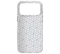 Carcasa para iPhone 17 Pro MAX Gray Cube Hexagon Optical Illusion Geometric Op Art Pattern