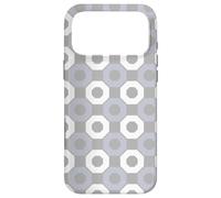 Carcasa para iPhone 17 Pro MAX Gray White Octagon Honeycomb Small Squares Modern Pattern