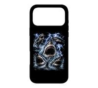 Carcasa para iPhone 17 Pro MAX Great White Shark Storm Funny Ocean Animal Marine Graphic