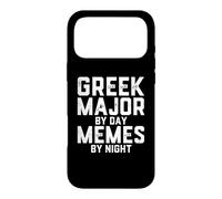 Carcasa para iPhone 17 Pro MAX Greek Major by Day Memes Noche Estudiantes Estudiantes Clásicos