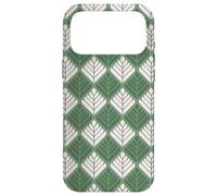 Carcasa para iPhone 17 Pro MAX Green White Forest Leaves Petals Natural Botanical Pattern