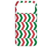 Carcasa para iPhone 17 Pro MAX Green White Red Italy Tricolor Horizontal Zigzag Pattern