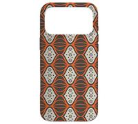 Carcasa para iPhone 17 Pro MAX Grey Rust Orange Connected Oval Circles Art Deco Pattern