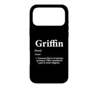 Carcasa para iPhone 17 Pro MAX Griffin Definición de Dios Gracioso Sarcástico Niño Nombre Griffin Broma