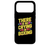 Carcasa para iPhone 17 Pro MAX Guantes de Boxeo Divertidos Retro con Texto en inglés «There Is No Crying In Boxing»