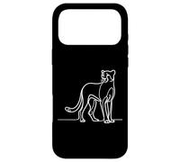 Carcasa para iPhone 17 Pro MAX Guepardo Line Art Gran Felino Dibujo Salvaje