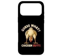 Carcasa para iPhone 17 Pro MAX Guess What Chicken Butt Meme Funny Chicken Farmer