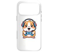 Carcasa para iPhone 17 Pro MAX Guinea Pig Playing Video Game Rodents Gamers