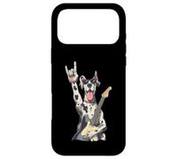 Carcasa para iPhone 17 Pro MAX Guitarra de Perro Gran danés Solo Rockstar Rock Metal Graphic Sharp