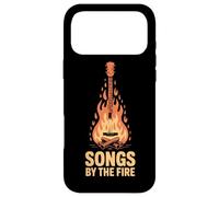 Carcasa para iPhone 17 Pro MAX Guitarra en fogata Canciones by The Fire Fire Guitarra acústica