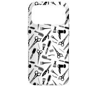 Carcasa para iPhone 17 Pro MAX Hair Stylist Barber Haircut Salon Scissors Black