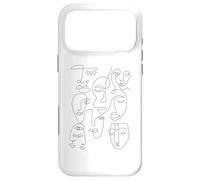 Carcasa para iPhone 17 Pro MAX Hand Drawn One Line Art Faces