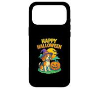 Carcasa para iPhone 17 Pro MAX Happy Halloween Cute Dog with Pumpkin Witch Hat Art