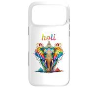 Carcasa para iPhone 17 Pro MAX Happy Holi Festival India Hindu Colors Spring Woman Elephant