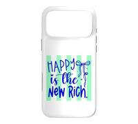 Carcasa para iPhone 17 Pro MAX Happy Is The New Rich Positive Life Cita