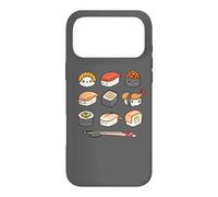 Carcasa para iPhone 17 Pro MAX Happy Sushi Anime Kawaii Set Japanese Food Lover Otaku Manga