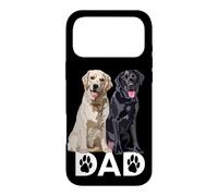Carcasa para iPhone 17 Pro MAX Happy The Lab Father Golden Black Labrador Retriever Dad Dog