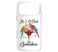 Carcasa para iPhone 17 Pro MAX Hawaiian Parrots Drinking Margarita It's 5 O'Clock Somewhere