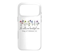 Carcasa para iPhone 17 Pro MAX He Calls Me Beautiful One Song of Solomon 2:10 Bible Verse