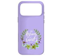 Carcasa para iPhone 17 Pro MAX He Restores My Soul Bible Verse Psalm 23 3 Floral Wreath