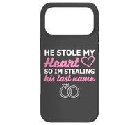 Carcasa para iPhone 17 Pro MAX He Stole My Heart So I'm Stealing His Last Name