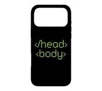 Carcasa para iPhone 17 Pro MAX Head Body Codificador de código HTML Programador Web Broma