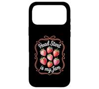 Carcasa para iPhone 17 Pro MAX Head Start is My Jam Strawberry Teacher Pre-k Student Funny