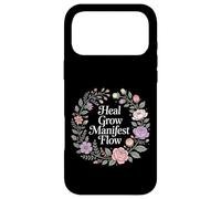 Carcasa para iPhone 17 Pro MAX Heal Grow Manifest Flow Mentalidad de Bienestar Espiritual