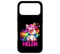 Carcasa para iPhone 17 Pro MAX Helen Nombre Personalizado Colorido Unicornio Mujer Ni