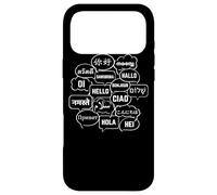 Carcasa para iPhone 17 Pro MAX Hello in Many Languages Translator Globetrotter Polyglot