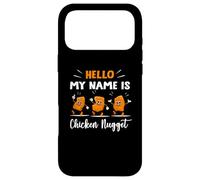 Carcasa para iPhone 17 Pro MAX Hello My Name Is Chicken Nugget Disfraz de Halloween para niños