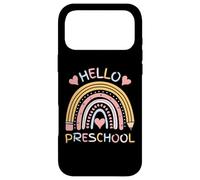 Carcasa para iPhone 17 Pro MAX Hello Preescolar Lindo Lápiz Rainbow Back to School Kids