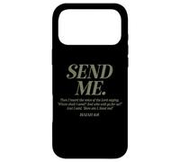 Carcasa para iPhone 17 Pro MAX Here Am I Send Me Isaías 6:8 Verso de la Biblia Cristiana Hombres Mujeres