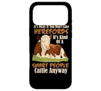 Carcasa para iPhone 17 Pro MAX Hereford Smart People Ganado Carne Vaca Ganado Granja Humor